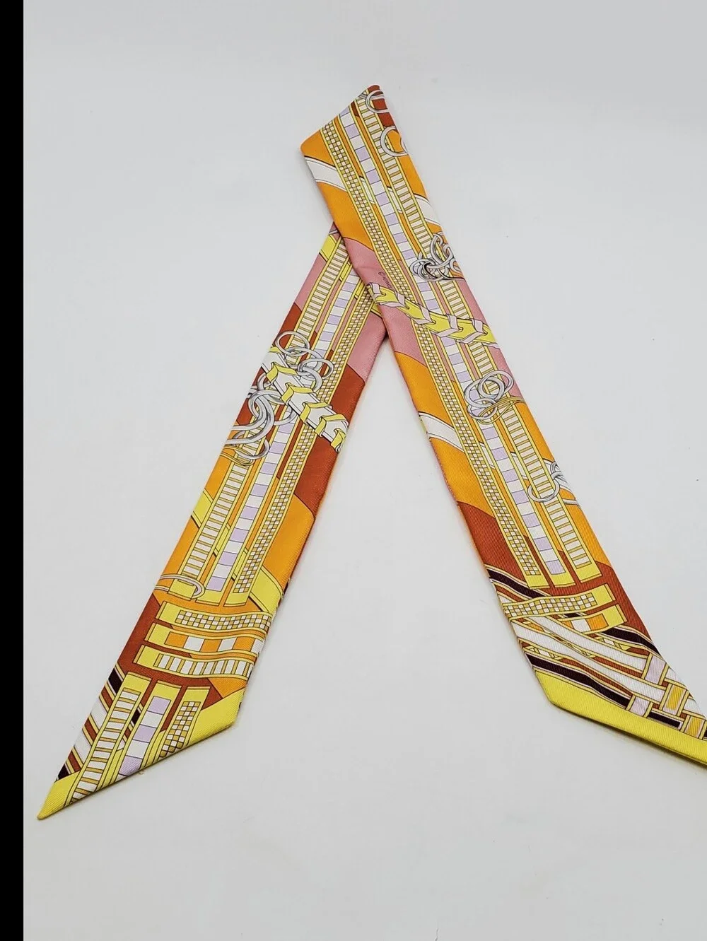 Hermes Brides Et Gris-Gris Twilly Scarf - Picture 7 of 12